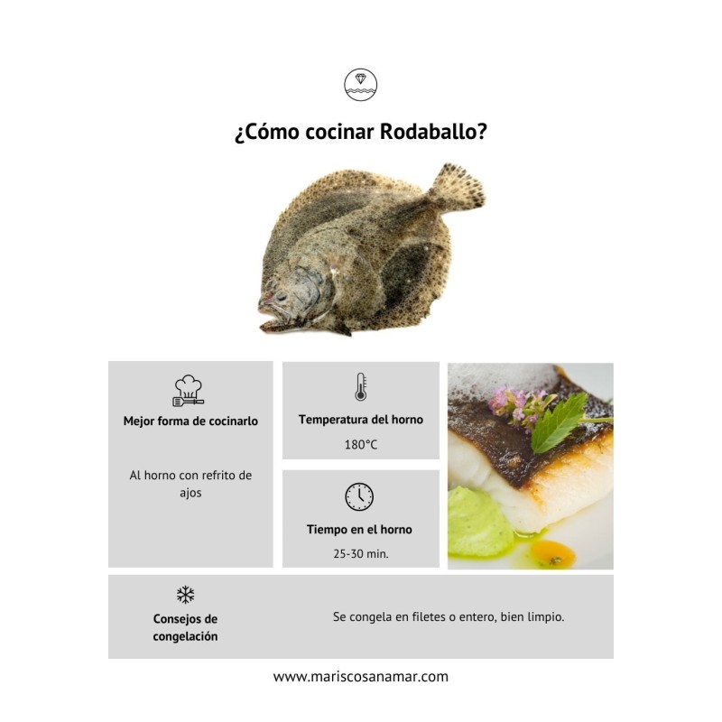 ¿Cómo cocinar rodaballo? Cómo congelar rodaballo? Comprar rodaballo online