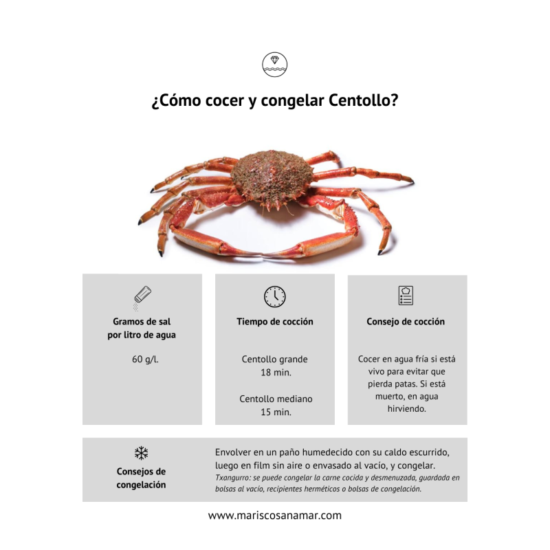 ¿Cómo cocer centollo? Tiempo de cocción del marisco ¿Cómo congelar centollo?