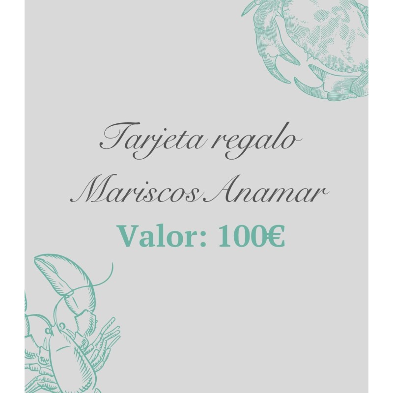 Tarjeta regalo Mariscos Anamar 100€ – Regala pescado y marisco del Cantábrico